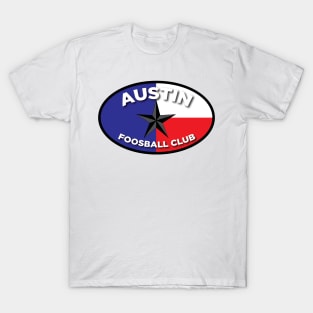 Austin Foosball Club Texas Flag Oval T-Shirt